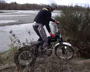 Waikuku Classic Trials, Dave Davies. Honda TLR200